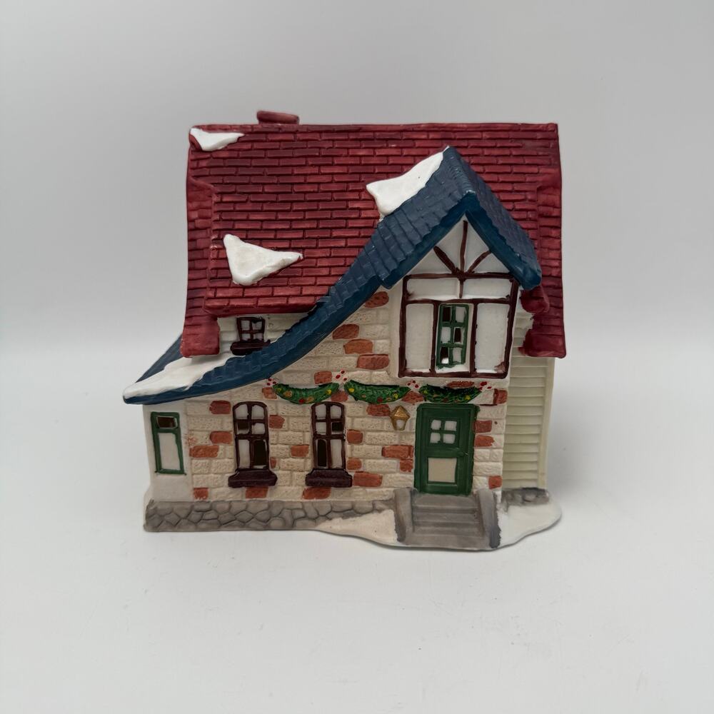 Holiday Snow Village Collectible Lighted Church & Cottage House Set Christmas - Picture 6 of 9